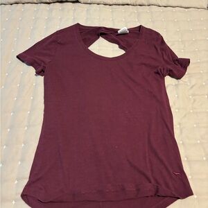 Victoria's Secret Deep Burgundy Short Sleeve Tee